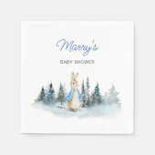 Serviette En Papier Baby shower de lapin d'hiver (Devant)
