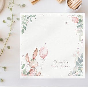 Serviette En Papier Baby shower de lapin doux
