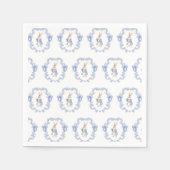 Serviette En Papier Baby shower de lapin Peter mignon (Devant)