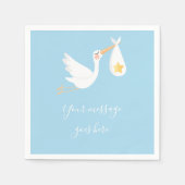 Serviette En Papier Baby shower de livraison spéciale Sprinkle Blue (Devant)
