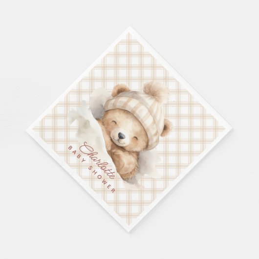 Serviette En Papier Baby shower de l'ours de bascule (Coin)