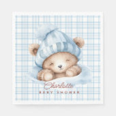 Serviette En Papier Baby shower de l'ours de bascule (Devant)