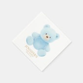 Serviette En Papier Baby shower de l'ours en peluche (Coin)