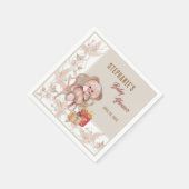 Serviette En Papier Baby shower de l'ours en peluche Boho (Coin)