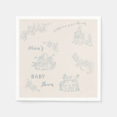Serviette En Papier Baby shower de maman de Peter Rabbit (Devant)