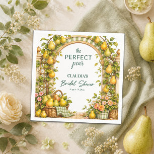 Serviette En Papier Baby Shower de mariage à carreaux verts Poire Parf