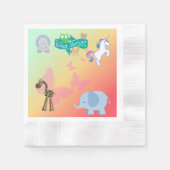 Serviette En Papier Baby shower de mouchoirs et mouches à papillons (Devant)