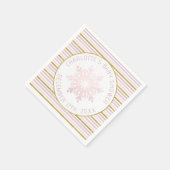 Serviette En Papier Baby shower de neige rose vierge (Coin)