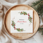 Serviette En Papier Baby Shower de Noël avec feuillage