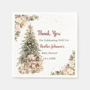 Serviette En Papier Baby Shower de Noël Bohème Neutre