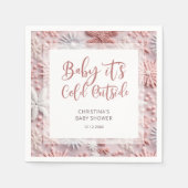 Serviette En Papier Baby shower de Noël d'hiver (Devant)