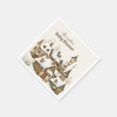 Serviette En Papier Baby shower de Noël d'hiver de Boho (Coin)