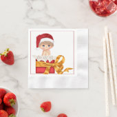 Serviette En Papier Baby shower de Noël Napkin (En situation)