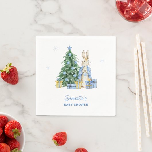 Serviette En Papier Baby shower de Noël Peter Rabbit (En situation)