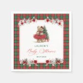 Serviette En Papier Baby shower de Noël Teddy Bear (Devant)