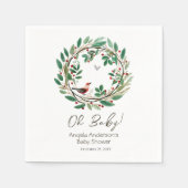 Serviette En Papier Baby shower de Noël Wreath Berry (Devant)