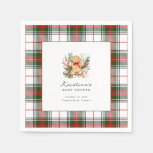 Serviette En Papier Baby shower de pain d'épices de Noël Cocktail Napk