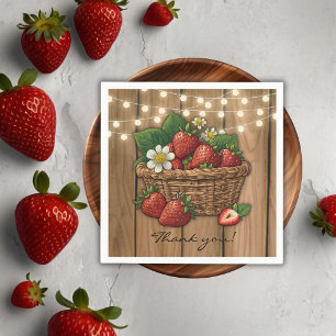 Serviette En Papier Baby shower de panier à fraise