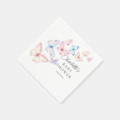 Serviette En Papier Baby shower de papillons Whimsical (Coin)