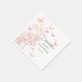 Serviette En Papier Baby shower de papillons Whimsical (Coin)