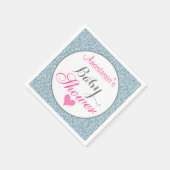 Serviette En Papier Baby shower de Parties scintillant Fille Glam Pink (Coin)