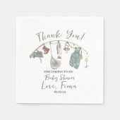 Serviette En Papier Baby shower de pêche Reel excité (Devant)