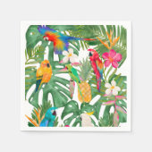 Serviette En Papier Baby shower de perroquets tropicaux (Devant)
