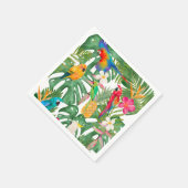 Serviette En Papier Baby shower de perroquets tropicaux (Coin)