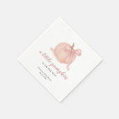 Serviette En Papier Baby shower de petite Citrouille automnale fille (Coin)