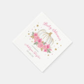 Serviette En Papier Baby shower de petite fille Citrouille (Coin)