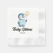 Serviette En Papier Baby shower de pingouin (Devant)