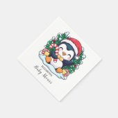 Serviette En Papier Baby shower de pingouin lunaire mystique (Coin)