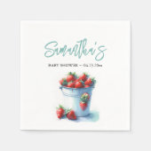 Serviette En Papier Baby shower de pinte aux fraises (Devant)