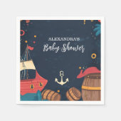 Serviette En Papier Baby shower de pirates marins (Devant)