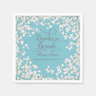 Serviette En Papier Baby shower de piscine déco bébé souffle couronne