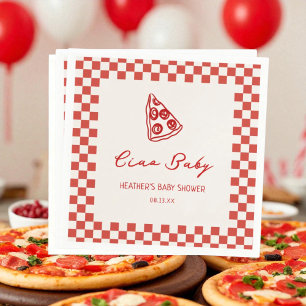 Serviette En Papier Baby shower de pizza italienne Ciao Baby