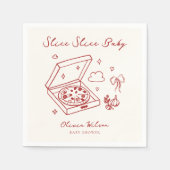 Serviette En Papier Baby shower de pizza pour bébés Slice Slice (Devant)