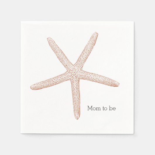 Serviette En Papier Baby shower de plage Starfish (Devant)