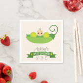 Serviette En Papier Baby shower de pois doux verts (En situation)