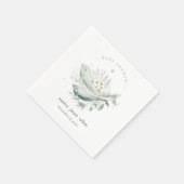 Serviette En Papier Baby shower de poisson de baleine turquoise d'or s (Coin)