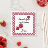Serviette En Papier Baby shower de pomme rouge (En situation)