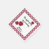 Serviette En Papier Baby shower de pomme rouge (Coin)