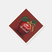 Serviette En Papier Baby shower de pomme rouge d'arrivée douce (Coin)