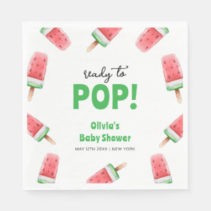 Serviette En Papier Baby shower de Popcicule de crème glacée Watermelo