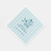 Serviette En Papier Baby shower de poussette de bébé mignonne Preppy (Coin)
