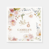 Serviette En Papier Baby shower de printemps fleur sauvage (Devant)