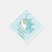 Serviette En Papier Baby shower de requin mignon Kawaii (Coin)