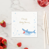 Serviette En Papier Baby shower de requin Summer Boy (En situation)