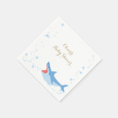 Serviette En Papier Baby shower de requin Summer Boy (Coin)