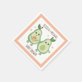 Serviette En Papier Baby shower de Saint-Guacamole d'Avocado (Coin)
